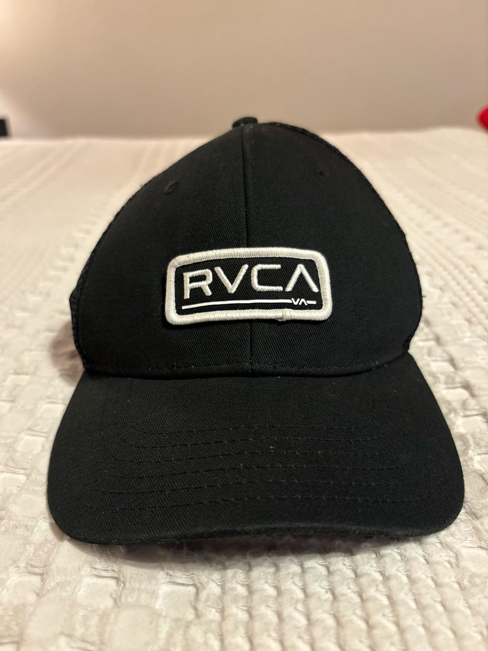RVCA Black Logo Patch Baseball Cap SnapBack